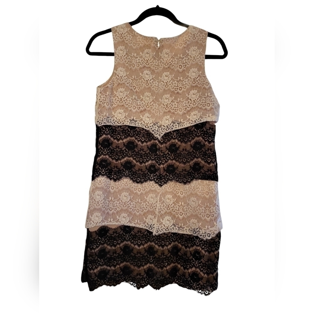 Jessica Simpson Black Cream women's lace dress size 2 - Picture 3 of 4